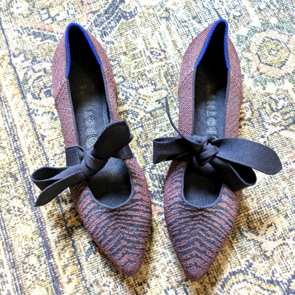 Rothy’s Mary Jane Ballet Flat in Twilight Metallic